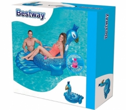 large Bestway Inflatable Ride On Pretty Peacock Pool Float BALIDIVESHOP 2